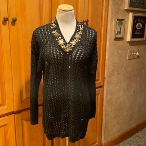 Fabulous Vintage Fishnet Bling Embellished Sweater